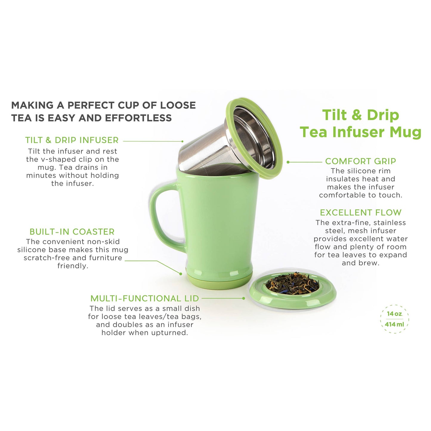 14oz Classic Tea Infuser Mug