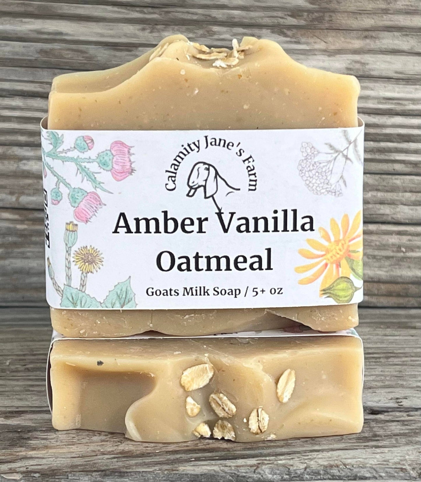 Amber Vanilla Oatmeal Goat Milk + Tallow Soap