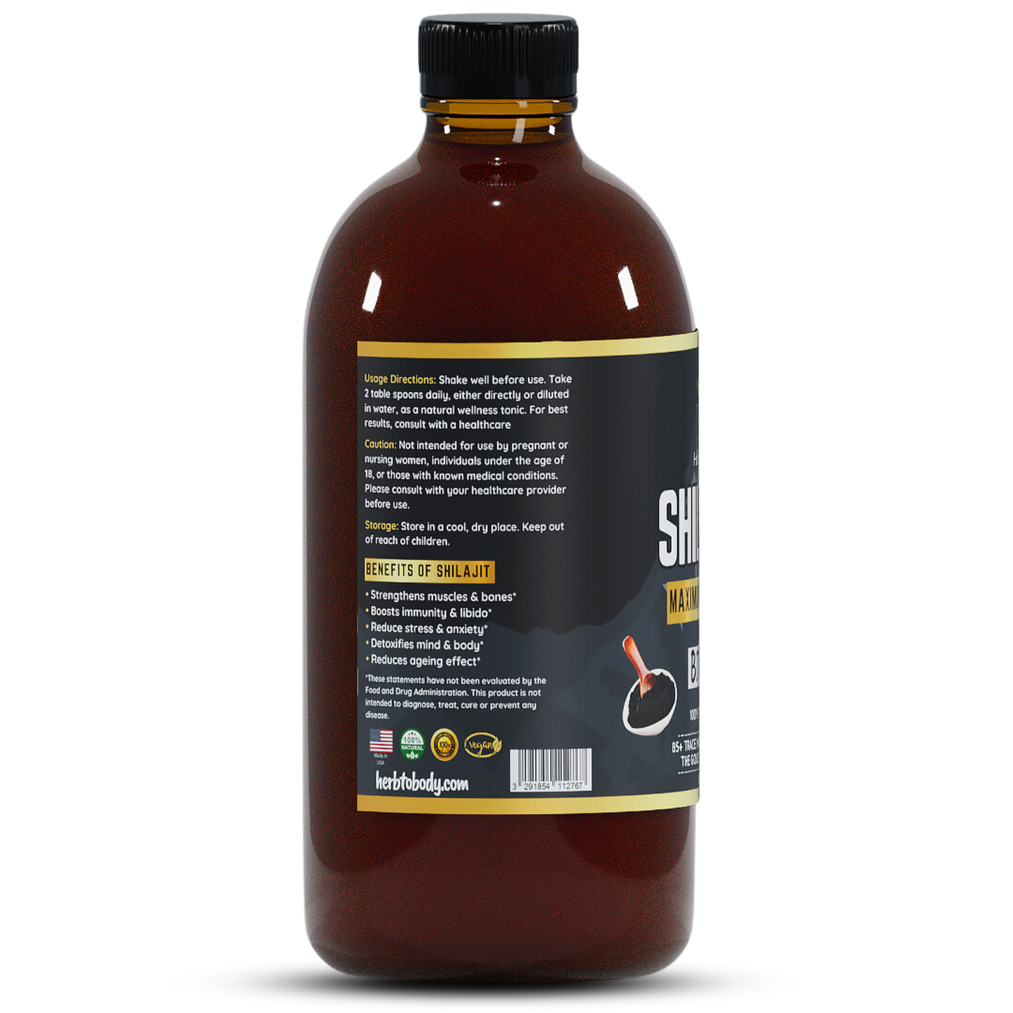 Shilajit Bitter | 16oz Wildcrafted Herbal Tonic