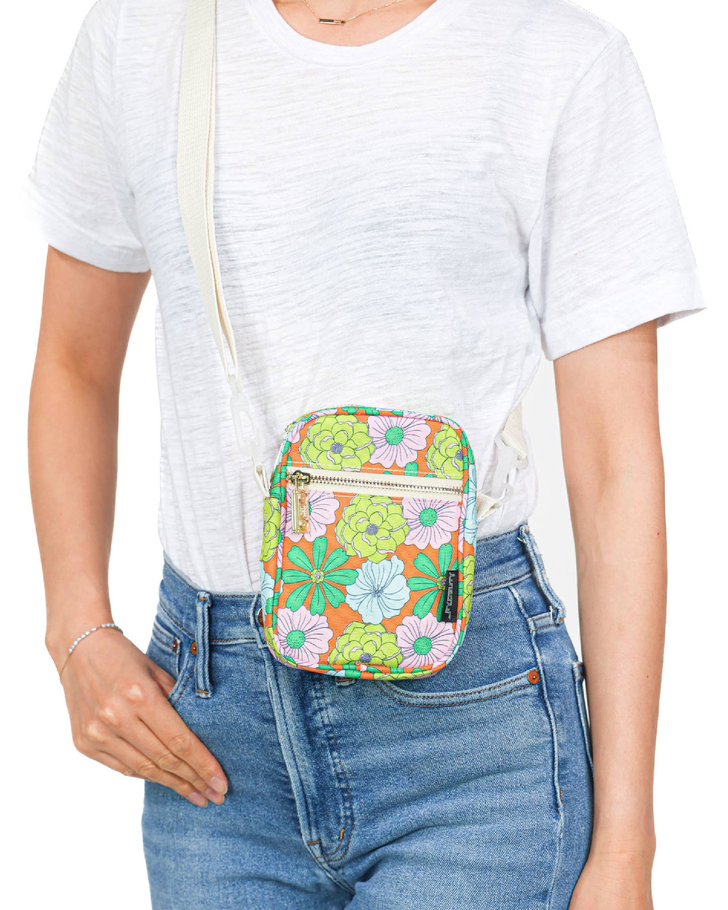 Crossbody Mini Brick Bag | Recycled RPET | Floral Ora