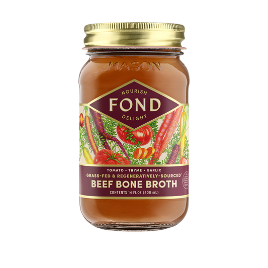 Tomato & Thyme Grass-fed Beef Bone Broth 14oz