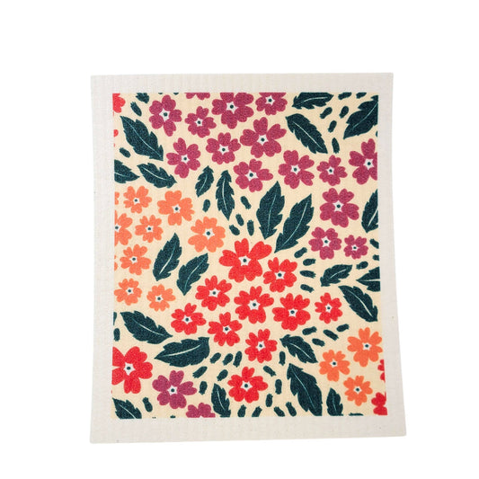 Summer Flower Patterned Swedish Dishcloths