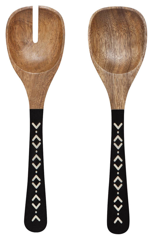 Ziggy Mango Wood Salad Server Set 11.75 inches