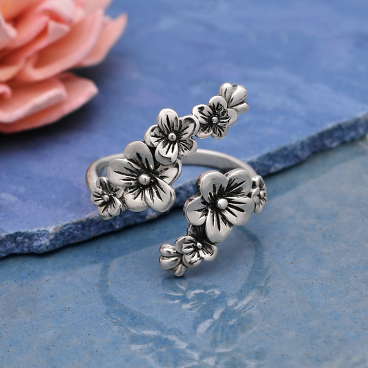 Adjustable Cherry Blossoms Ring