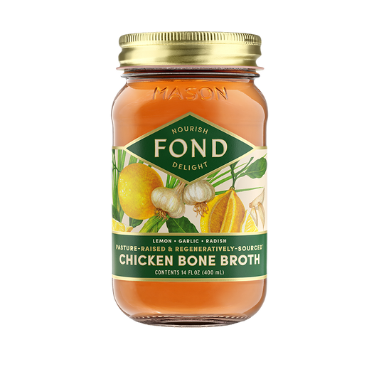 Lemon & Garlic Pasture-Raised Chicken Bone Broth 14oz